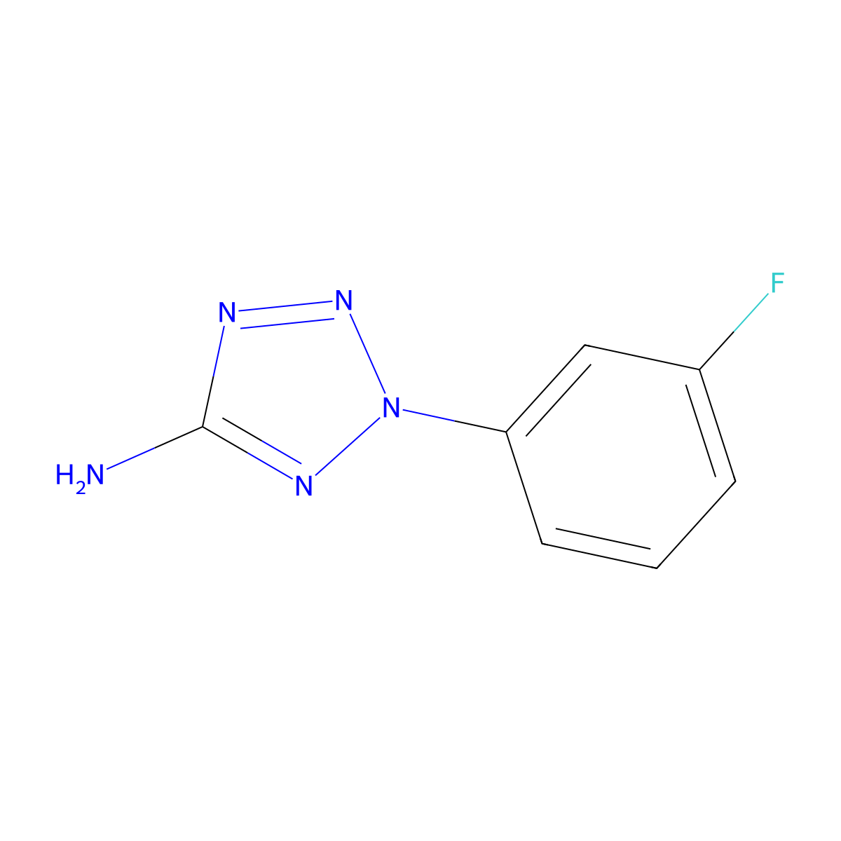 2-(3-Fluorophenyl)-2H-tetrazol-5-amine molecular structure, CAS 2743490-12-0