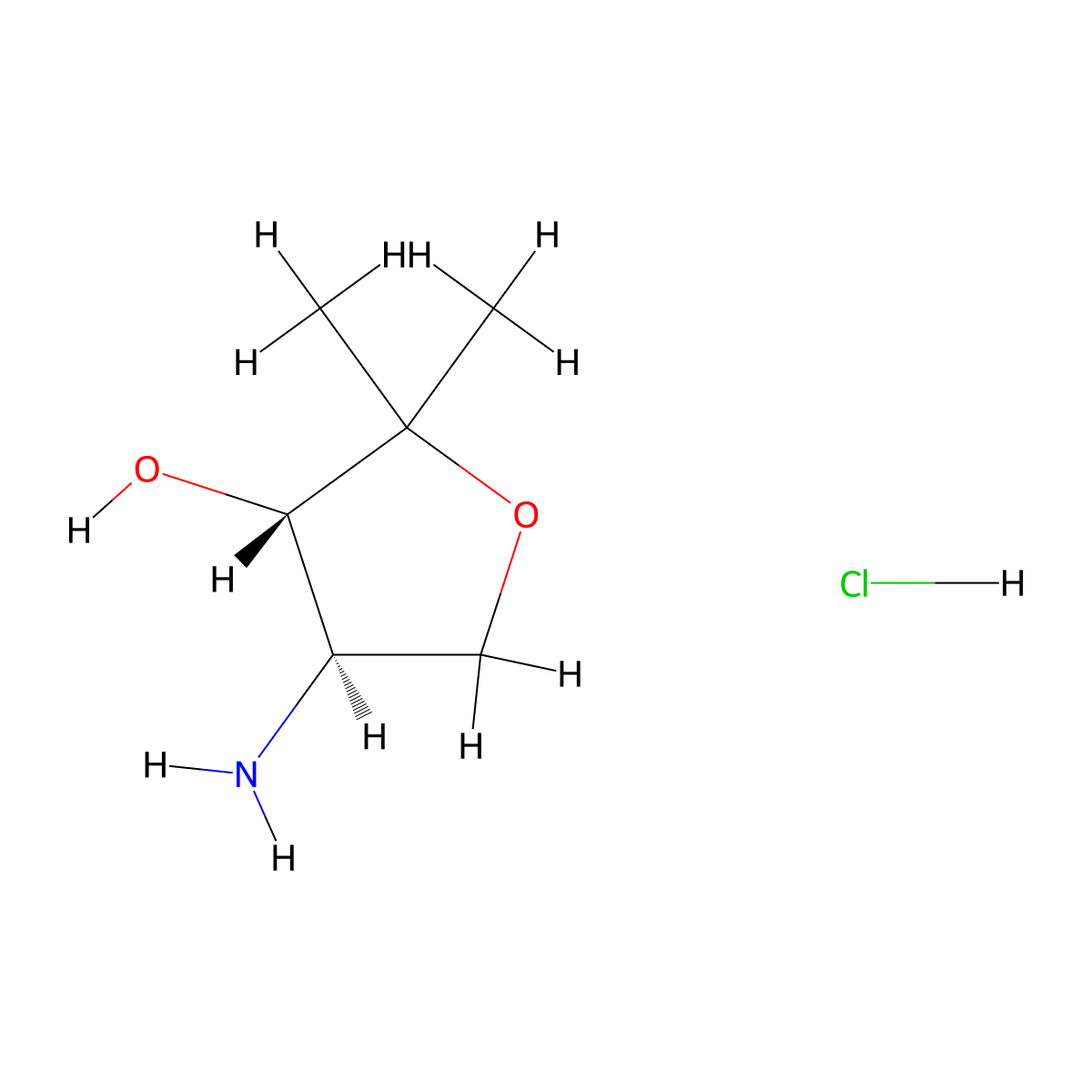 rac-(3R,4S)-4-amino-2,2-dimethyloxolan-3-ol hydrochloride molecular structure, CAS 2743608-15-1