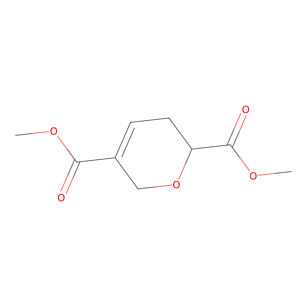 Dimethyl 3,6-Dihydro-2H-pyran-2,5-dicarboxylate molecular structure, CAS 2743608-20-8