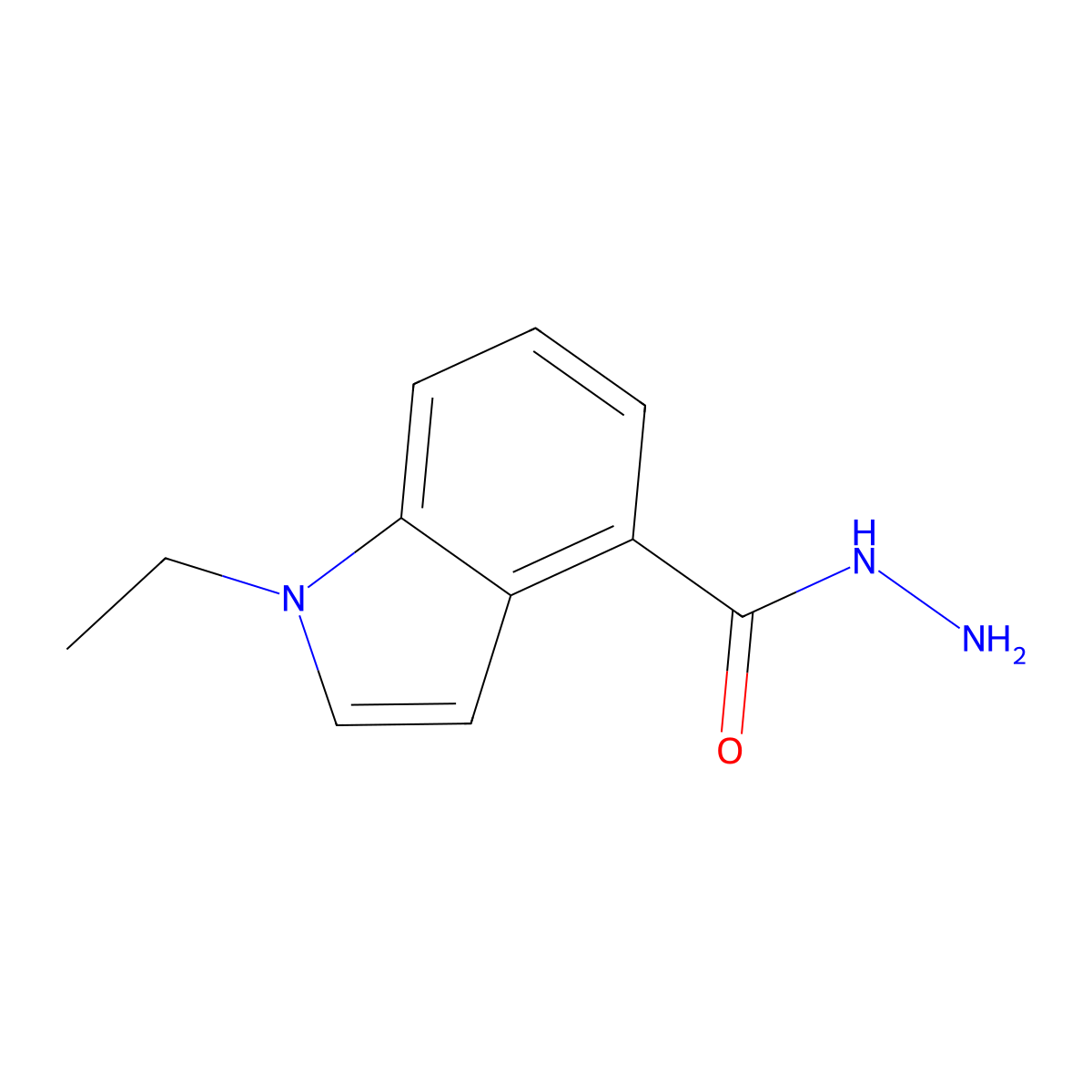 1-ethyl-1H-indole-4-carbohydrazide molecular structure, CAS 2743639-77-0