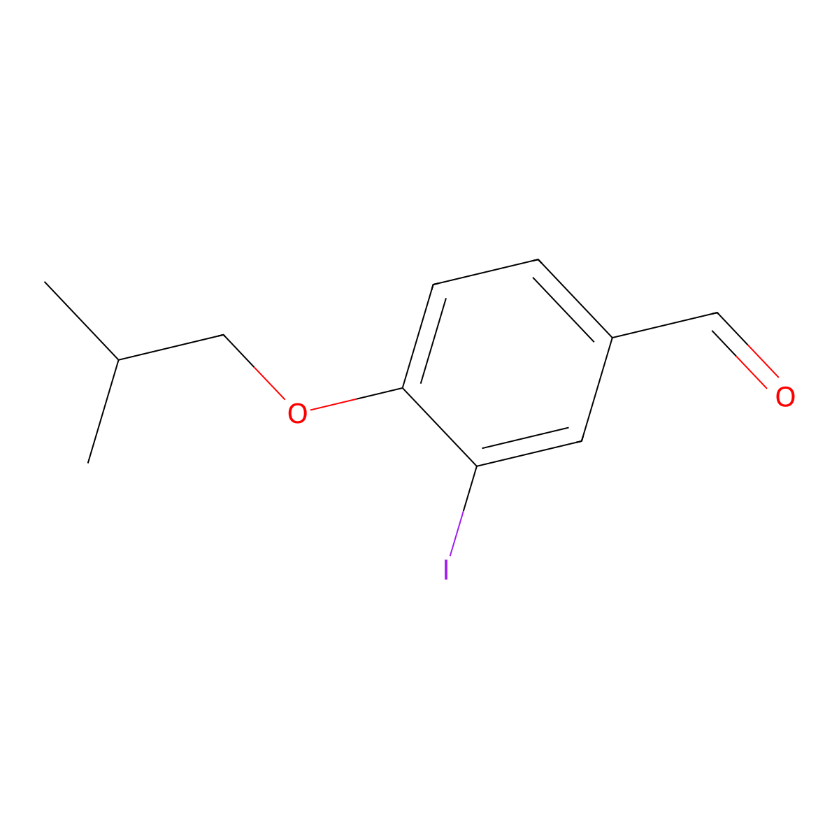 3-Iodo-4-Isobutoxybenzaldehyde molecular structure, CAS 2743721-45-9