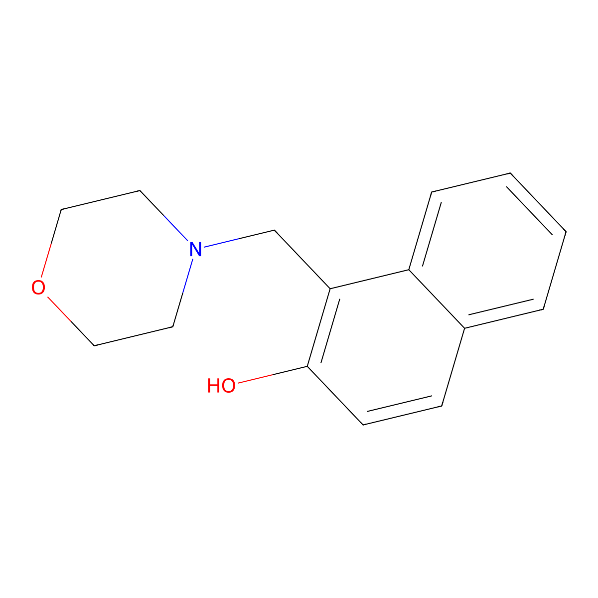 1-(Morpholinomethyl)2-naphthol molecular structure, CAS 27438-39-7
