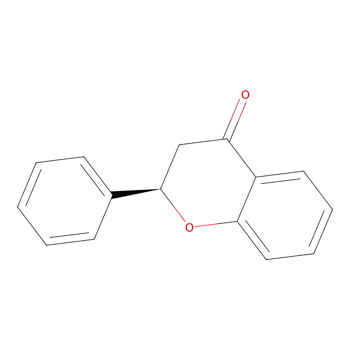 Flavanone, (+)- molecular structure, CAS 27439-12-9