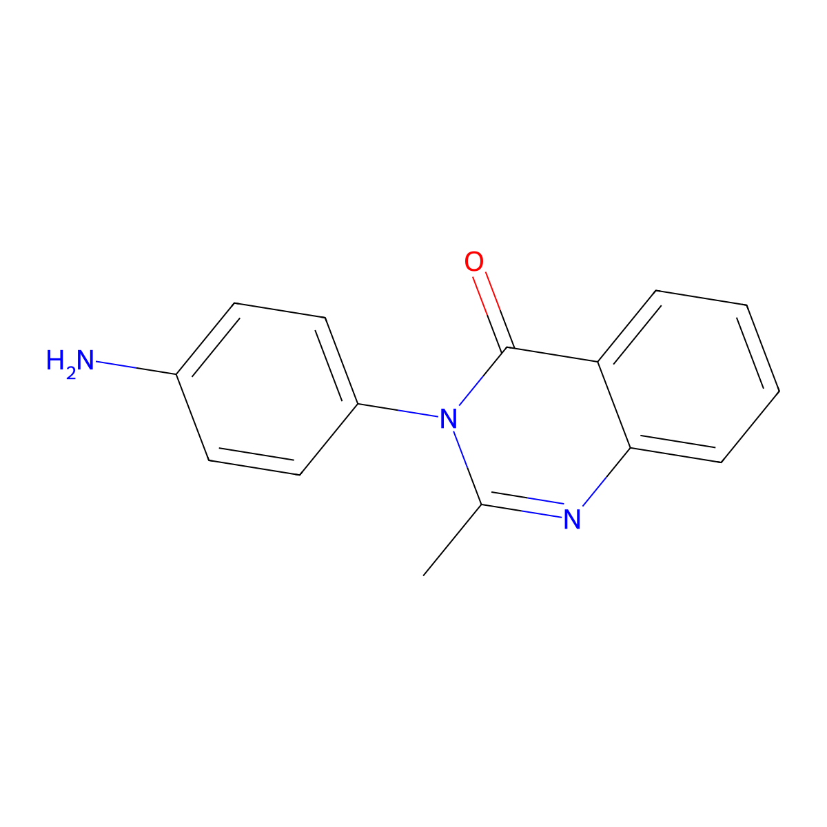 3-(4-Amino-phenyl)-2-methyl-3H-quinazolin-4-one molecular structure, CAS 27440-42-2