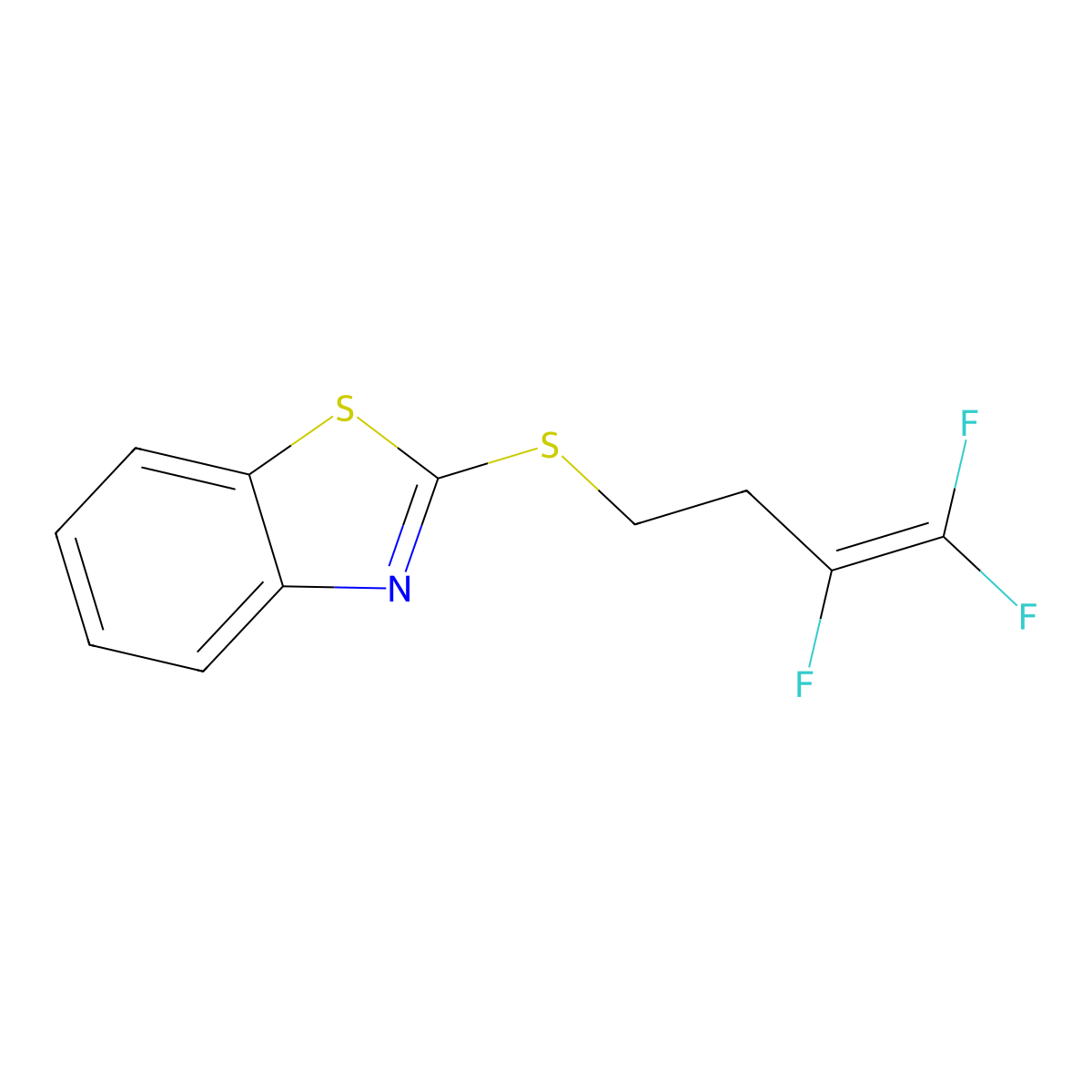 2-[(3,4,4-Trifluoro-3-butenyl)sulfanyl]-1,3-benzothiazole molecular structure, CAS 27443-04-5
