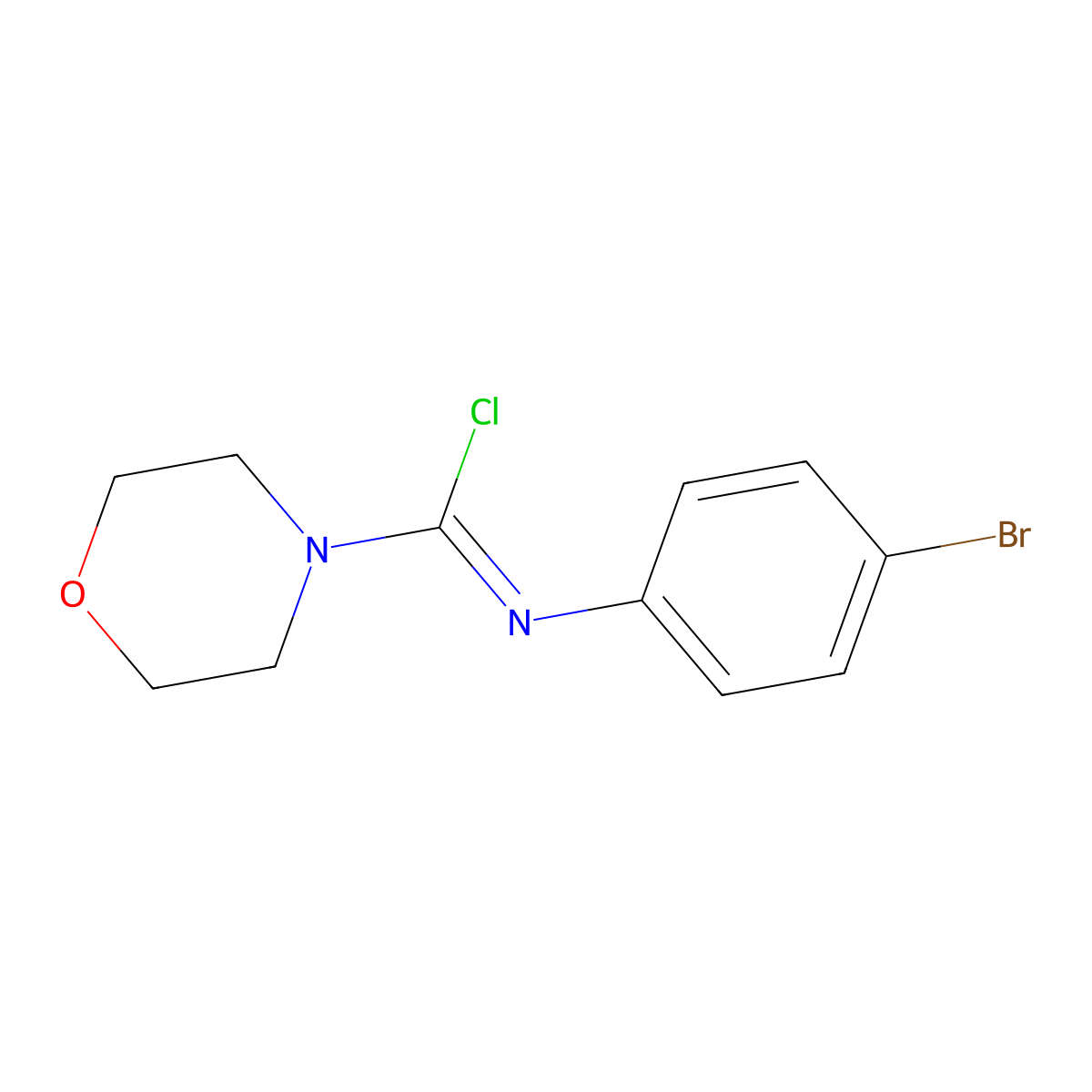 N-(4-Bromophenyl)-4-morpholinecarboximidoyl chloride molecular structure, CAS 27443-20-5