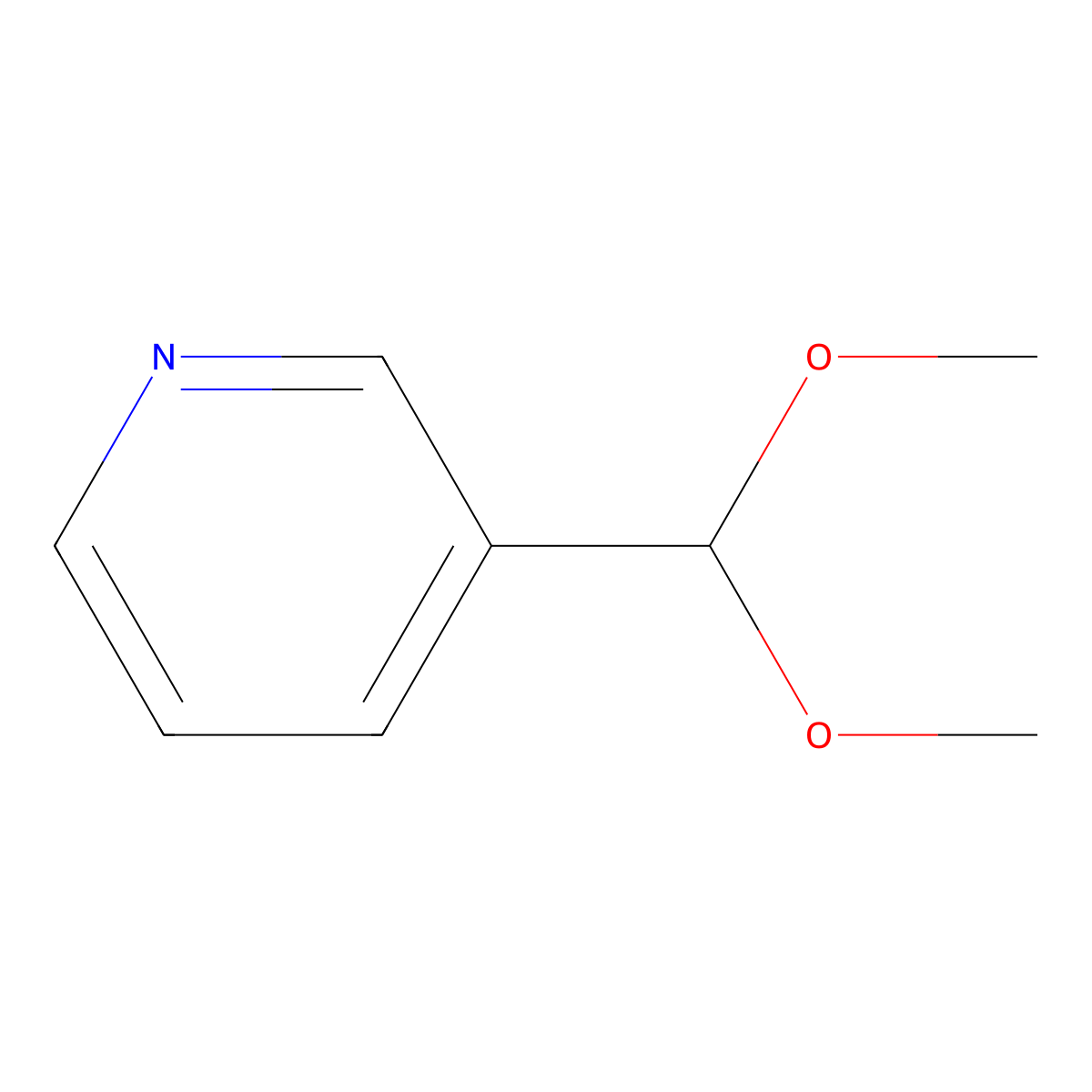 3-(Dimethoxymethyl)pyridine molecular structure, CAS 27443-38-5