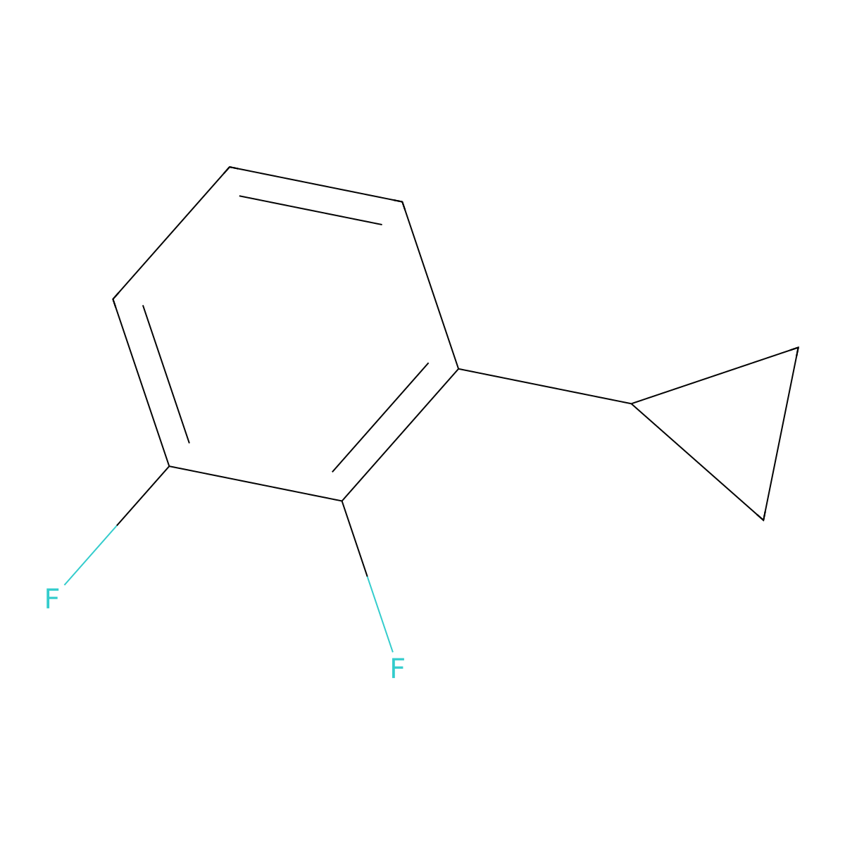 1-Cyclopropyl-2,3-difluorobenzene molecular structure, CAS 2744314-37-0
