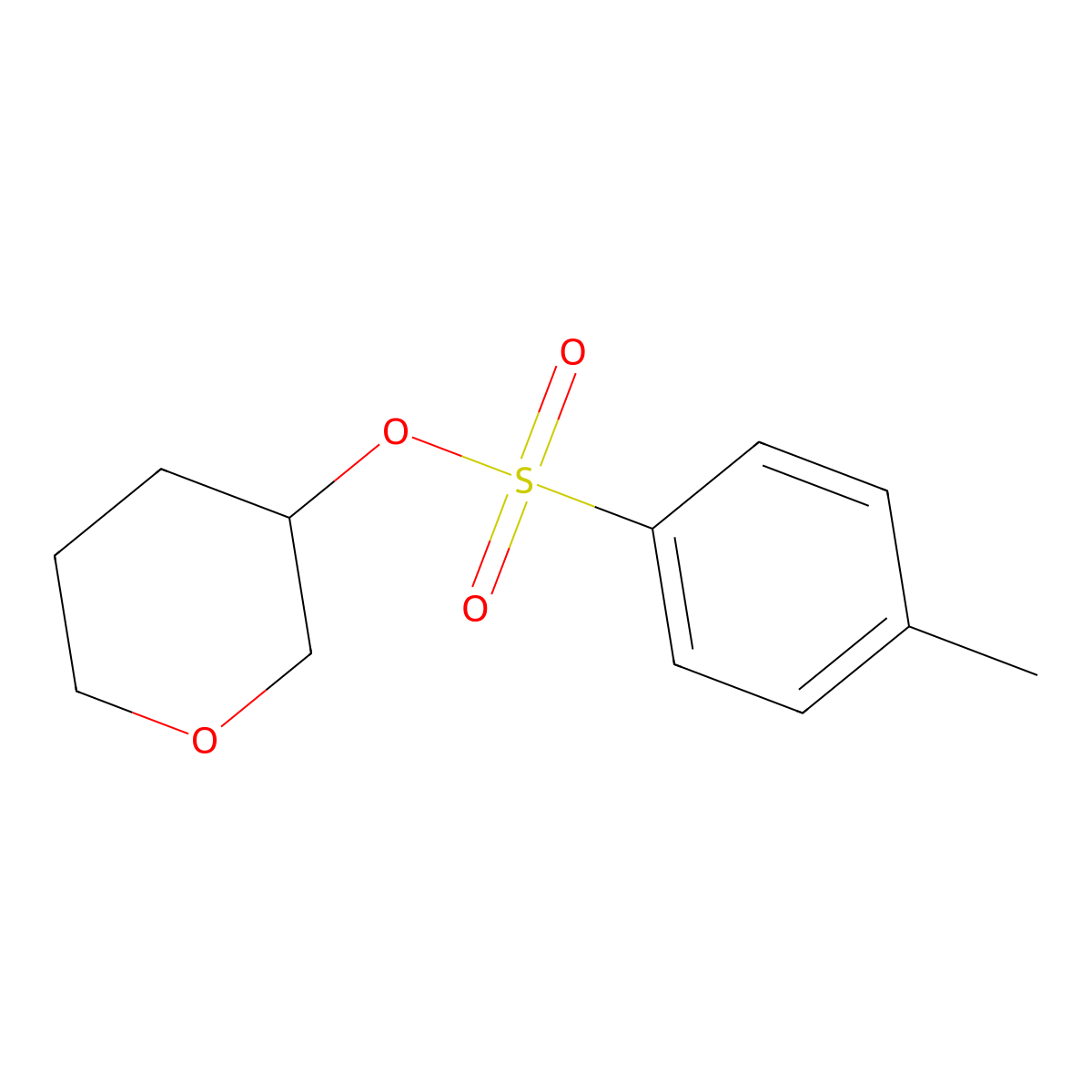Tetrahydro-2h-pyran-3-yl 4-methylbenzenesulfonate molecular structure, CAS 27444-41-3