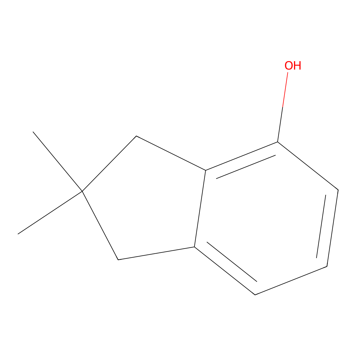 4-Hydroxy-2,2-dimethylindane molecular structure, CAS 27445-20-1