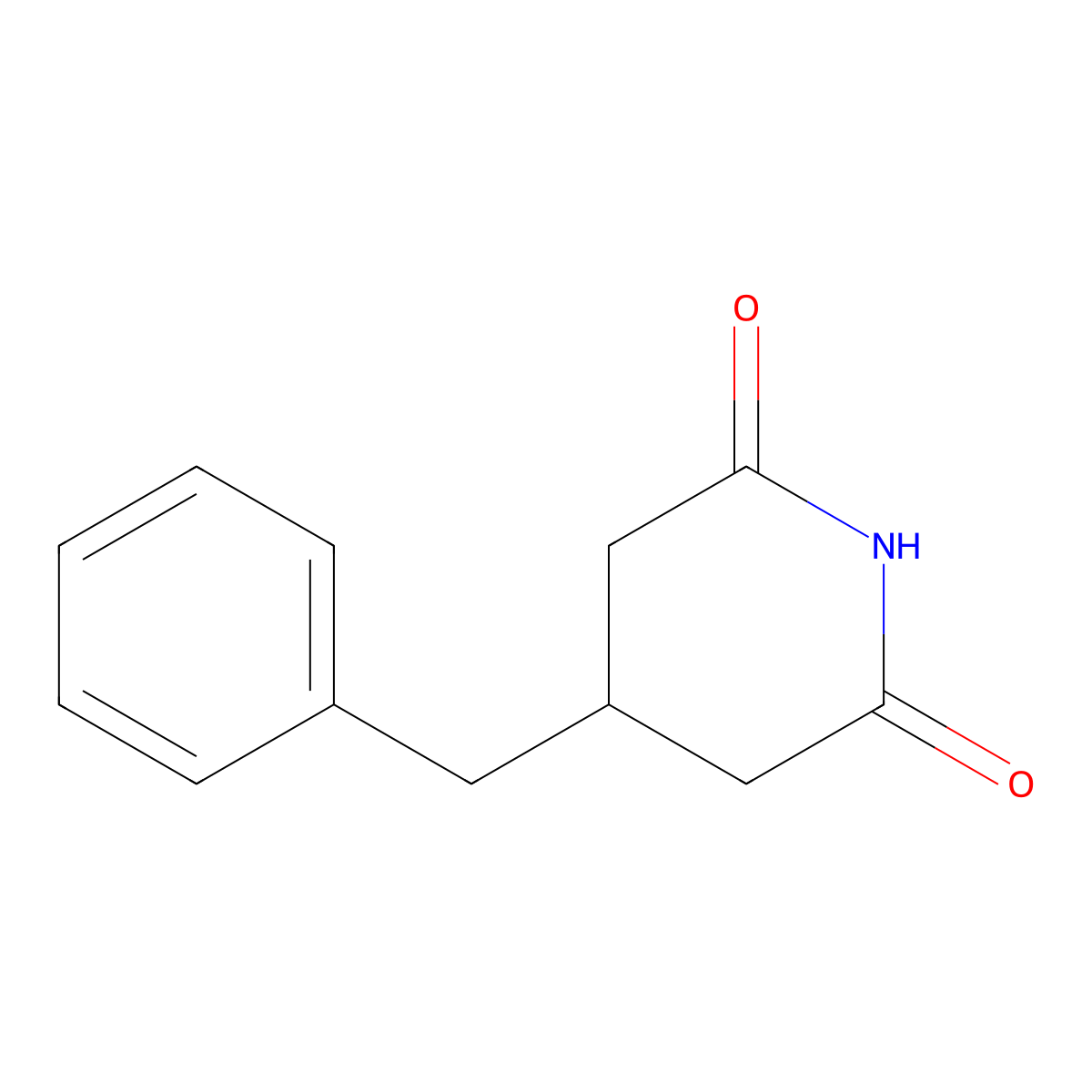 4-Benzylpiperidine-2,6-dione molecular structure, CAS 27448-01-7