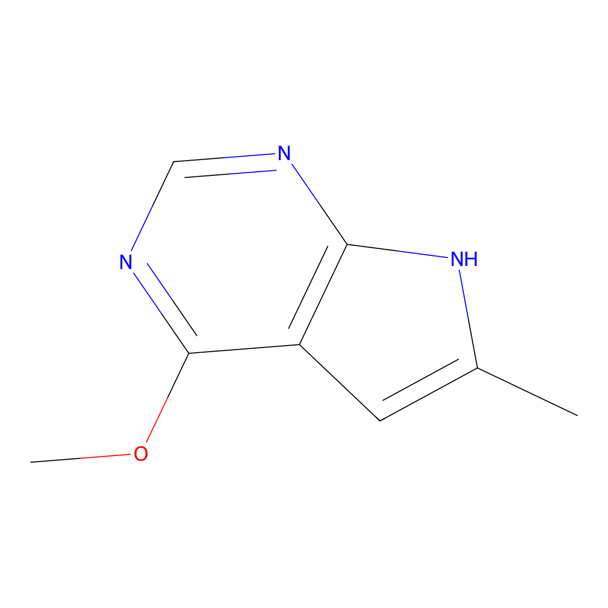 4-Methoxy-6-methyl-7H-pyrrolo[2,3-D]pyrimidine molecular structure, CAS 2744953-46-4