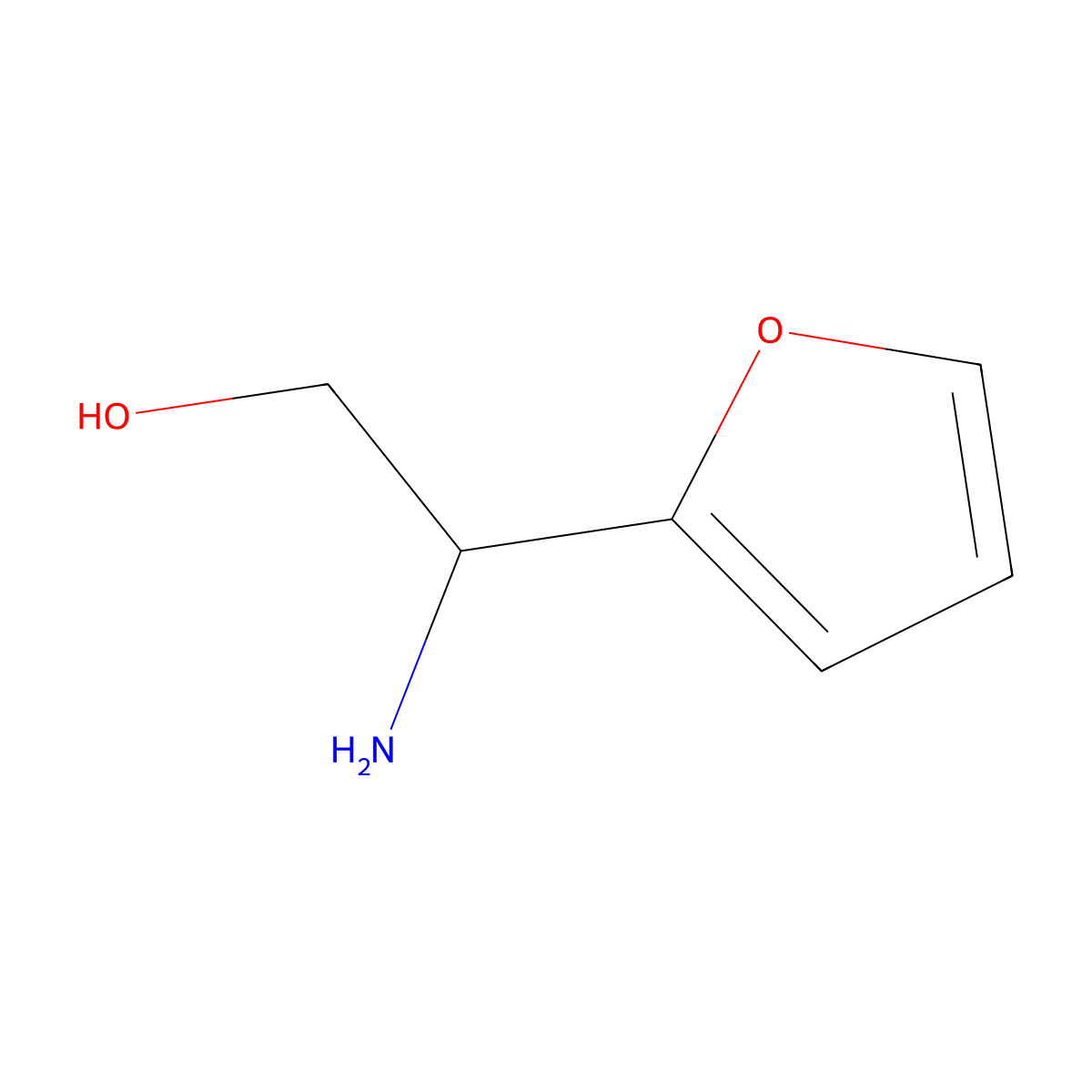 beta-Amino-2-furanethanol molecular structure, CAS 2745-24-6