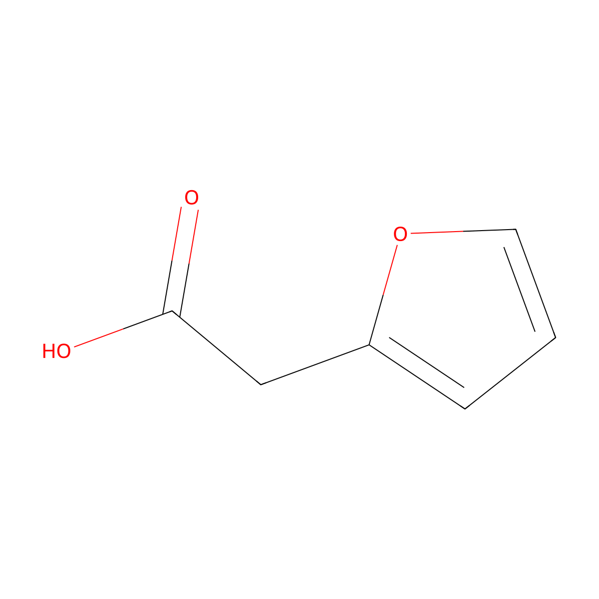 Furan-2-acetic acid molecular structure, CAS 2745-26-8