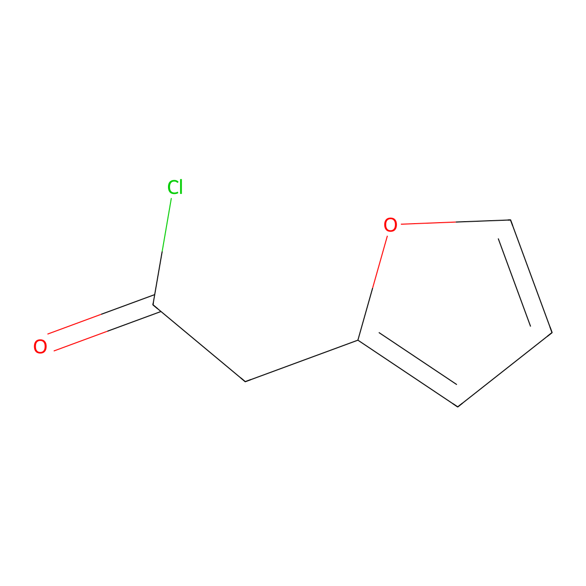 Furan-2-acetyl chloride molecular structure, CAS 2745-27-9