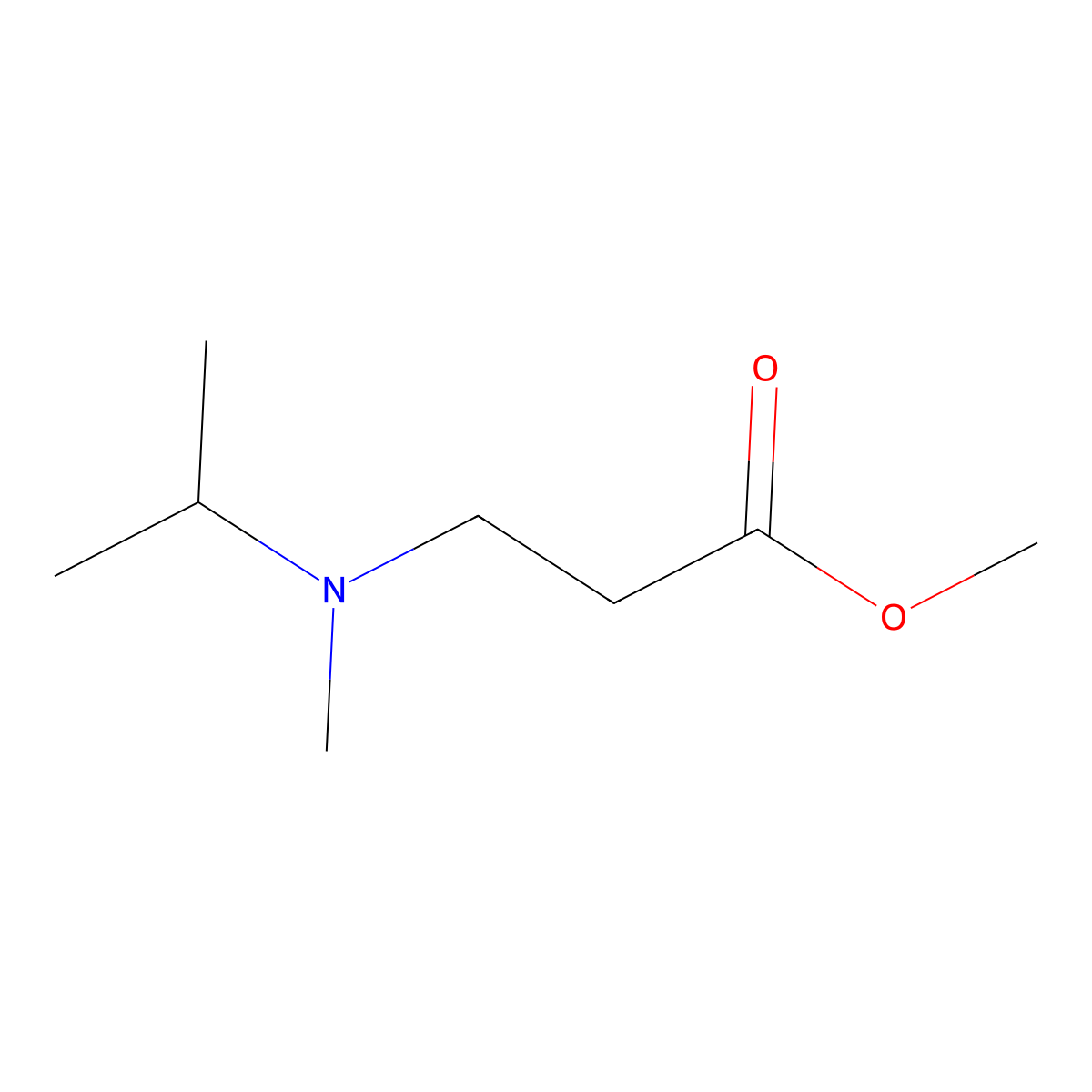 Methyl 3-(2-propylmethylamino)propionate molecular structure, CAS 27453-30-1