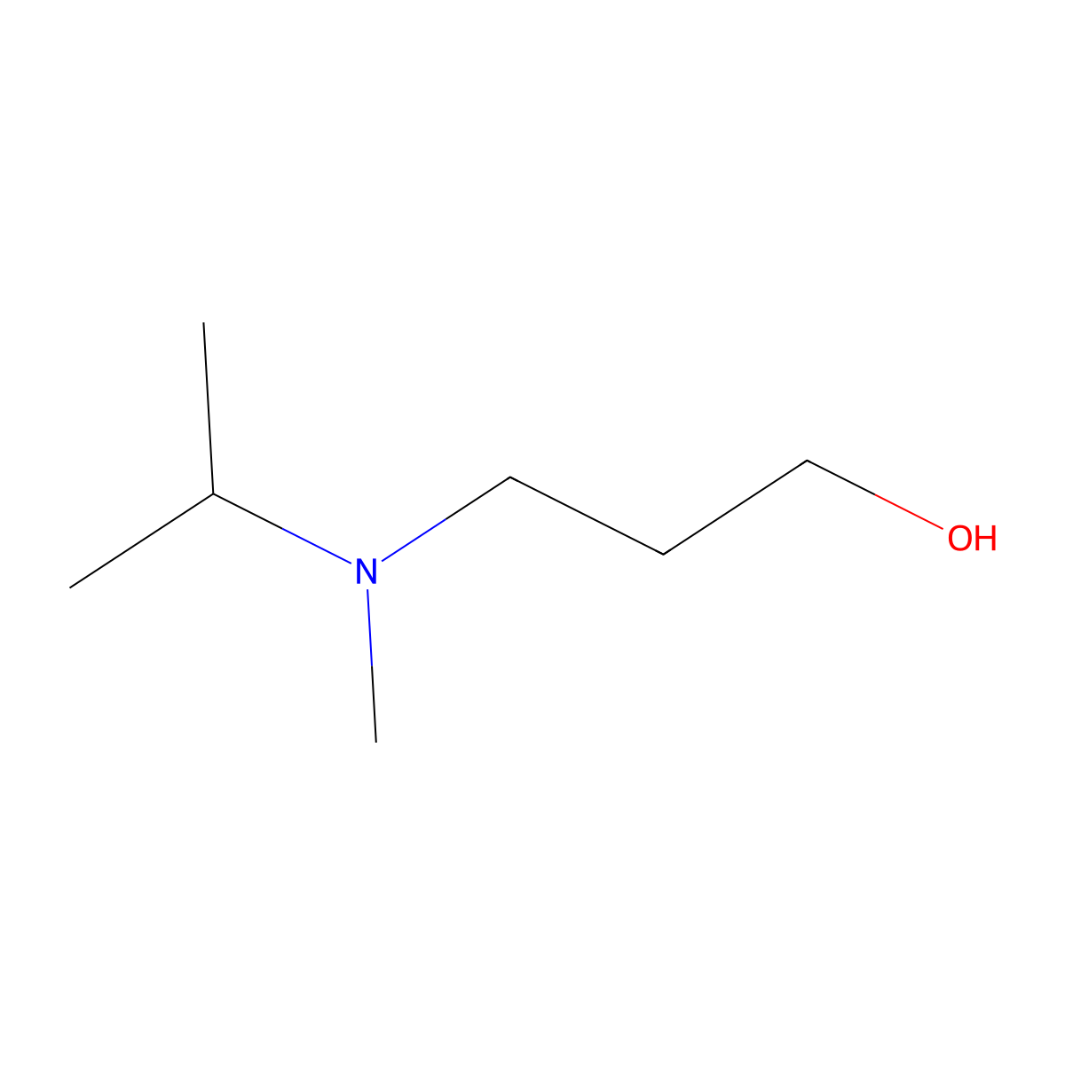 3-(Methyl(propan-2-yl)amino)propan-1-ol molecular structure, CAS 27453-41-4