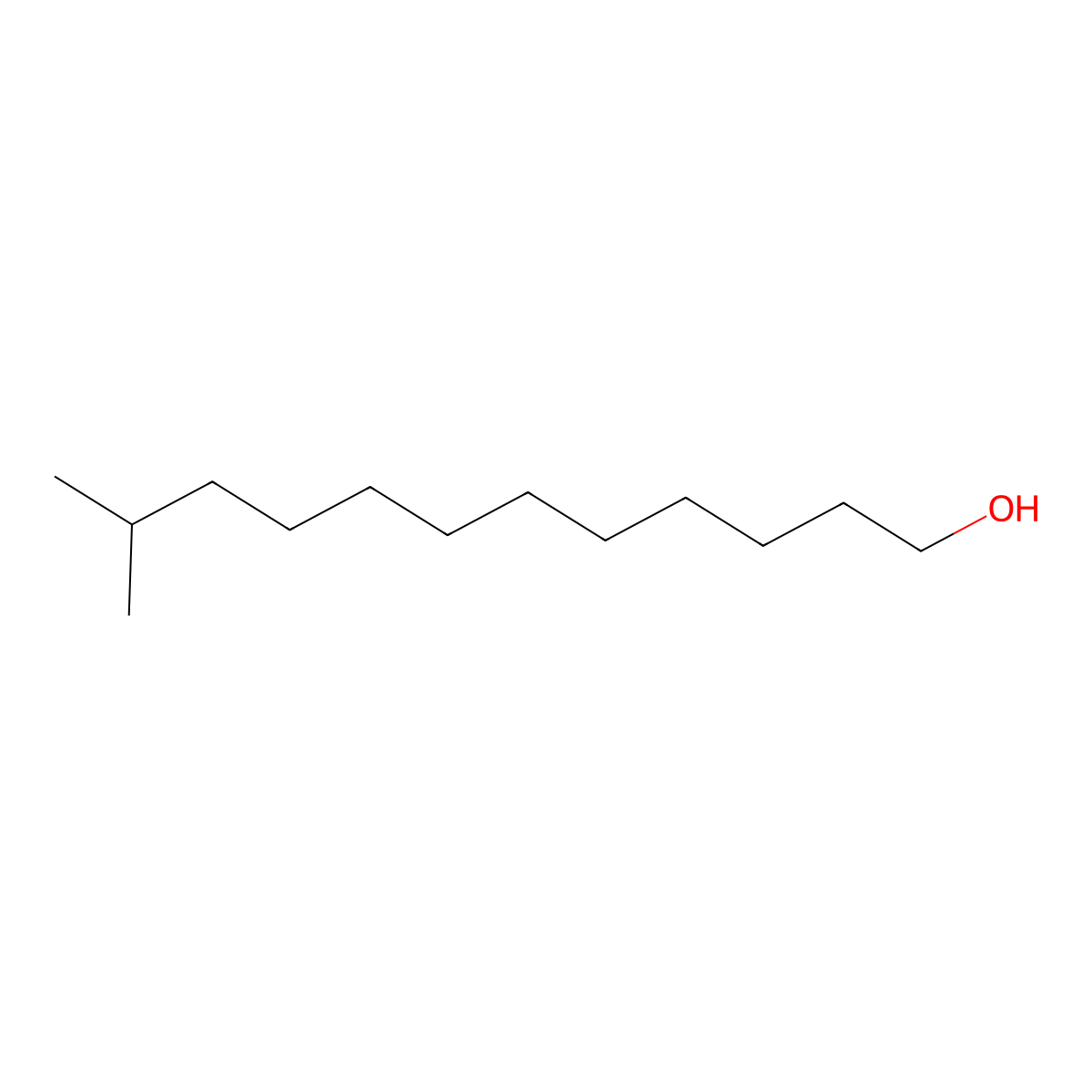 Isotridecan-1-ol molecular structure, CAS 27458-92-0
