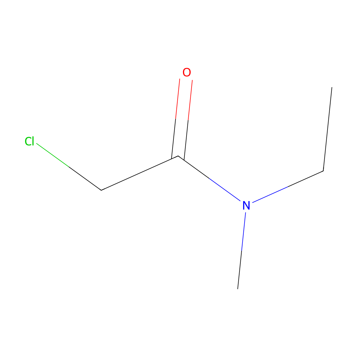 2-chloro-N-ethyl-N-methylacetamide molecular structure, CAS 2746-07-8