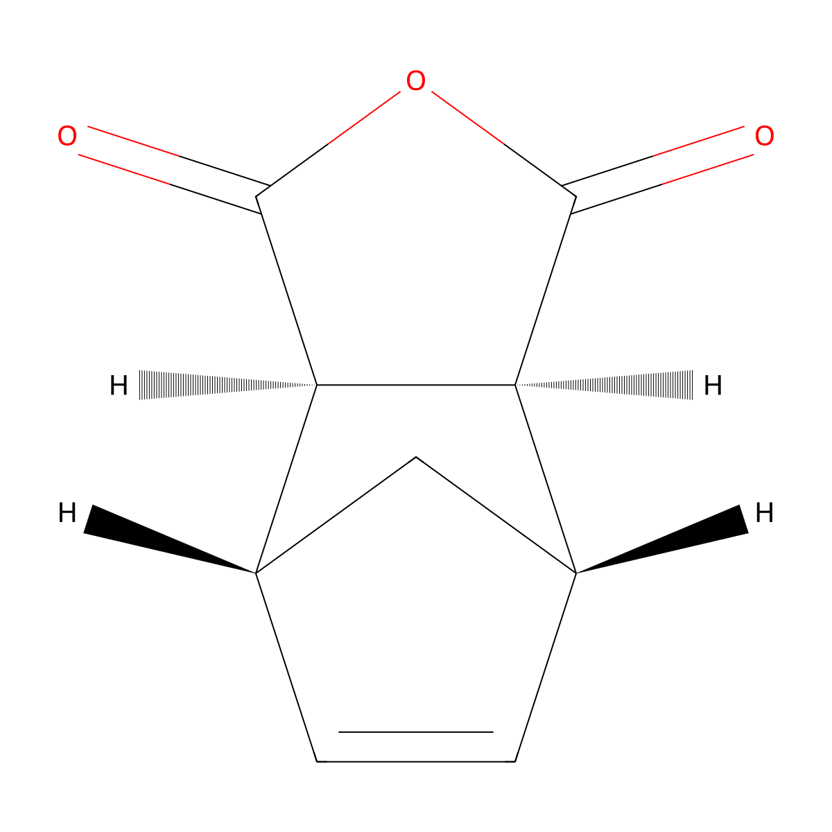 Himic anhydride molecular structure, CAS 2746-19-2