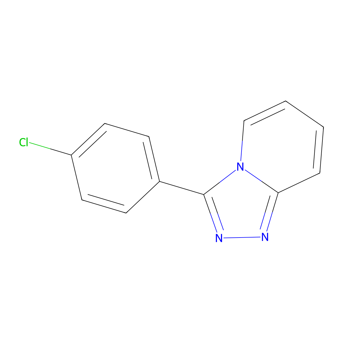 3-(4-Chlorophenyl)[1,2,4]triazolo[4,3-a]pyridine molecular structure, CAS 2746-42-1