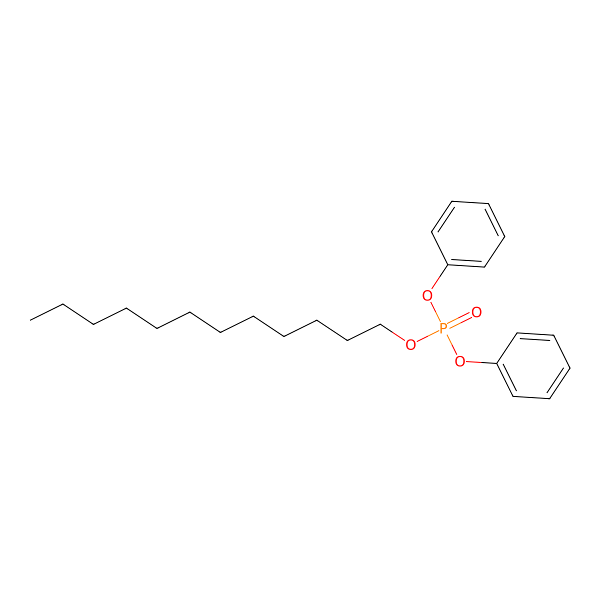 Phosphoric acid, dodecyl diphenyl ester molecular structure, CAS 27460-02-2
