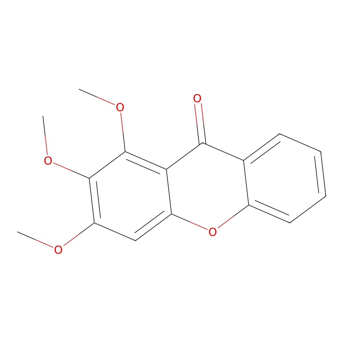 1,2,3-Trimethoxyxanthone molecular structure, CAS 27460-10-2