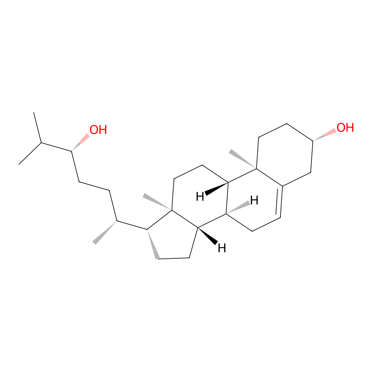 (24R)-24-Hydroxycholesterol molecular structure, CAS 27460-26-0