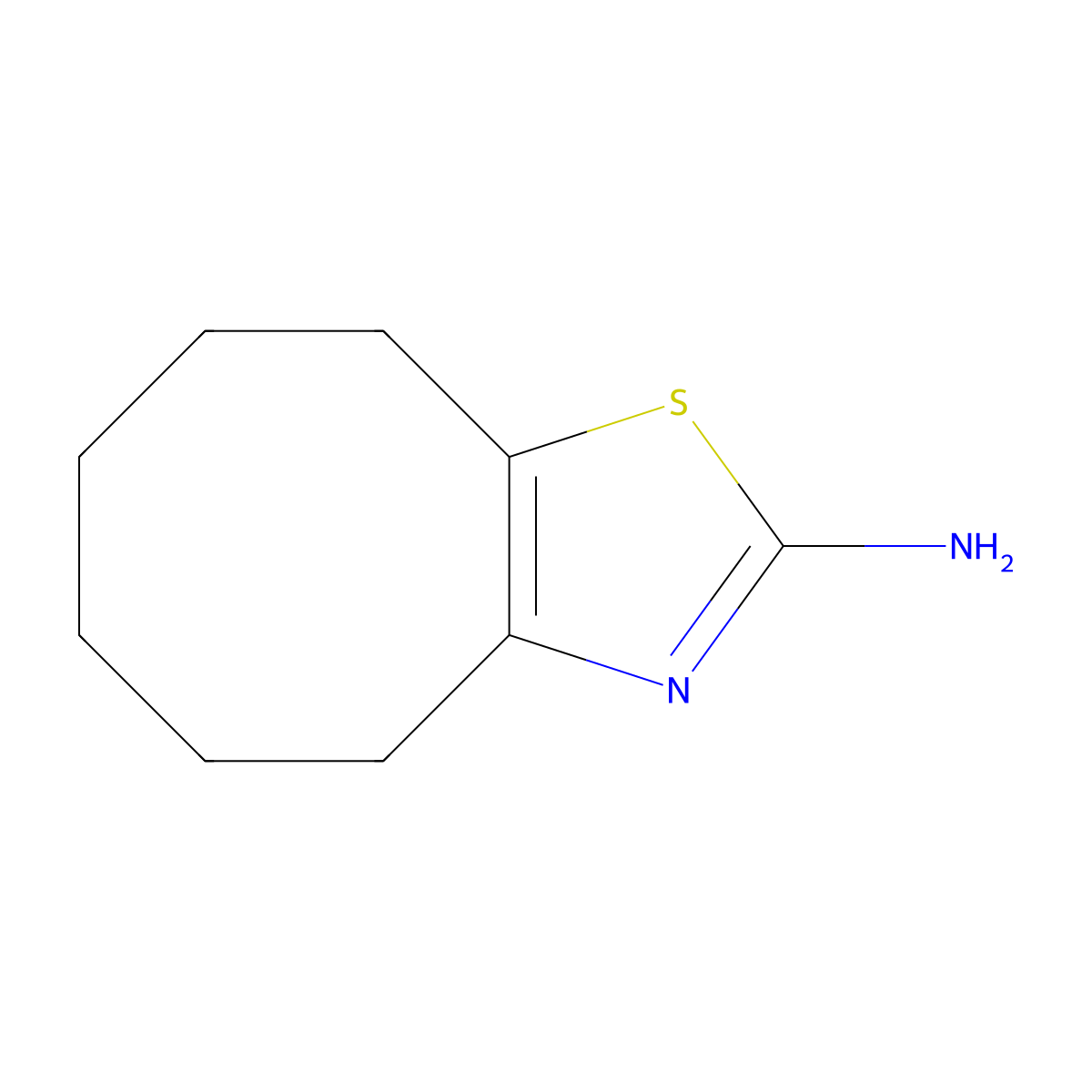 4H,5H,6H,7H,8H,9H-cycloocta[d][1,3]thiazol-2-amine molecular structure, CAS 27461-00-3