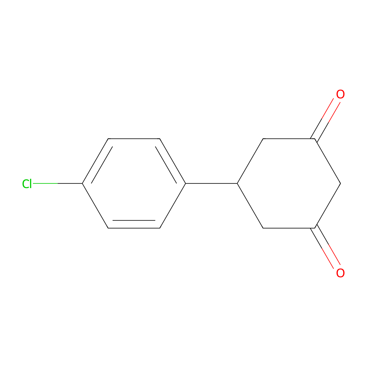 5-(4-Chlorophenyl)cyclohexane-1,3-dione molecular structure, CAS 27463-38-3