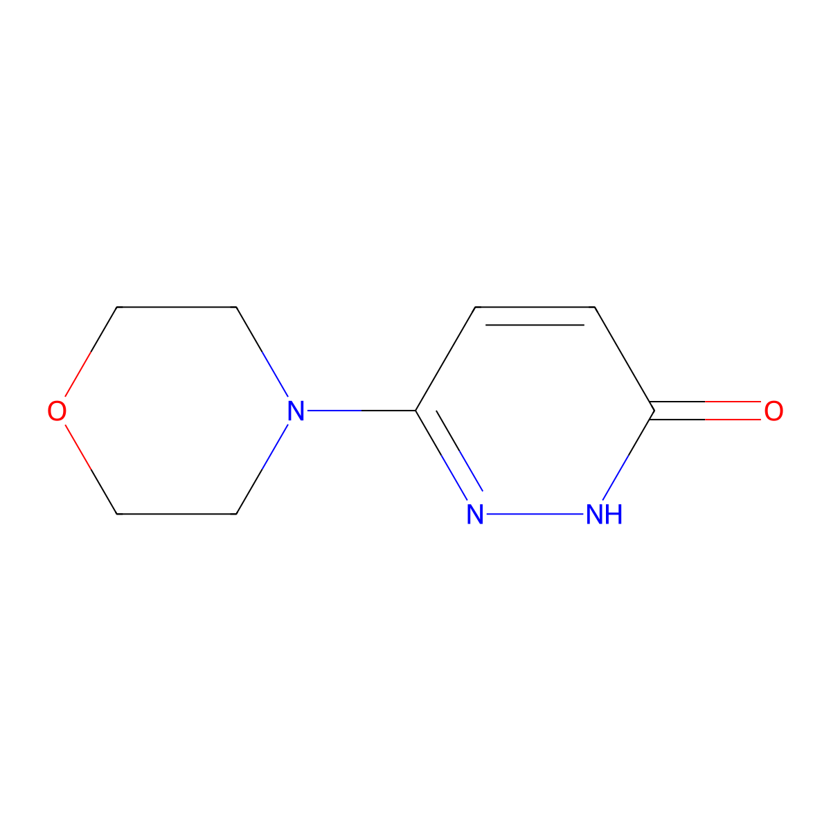 6-(4-morpholinyl)-3(2H)-pyridazinone molecular structure, CAS 27464-00-2
