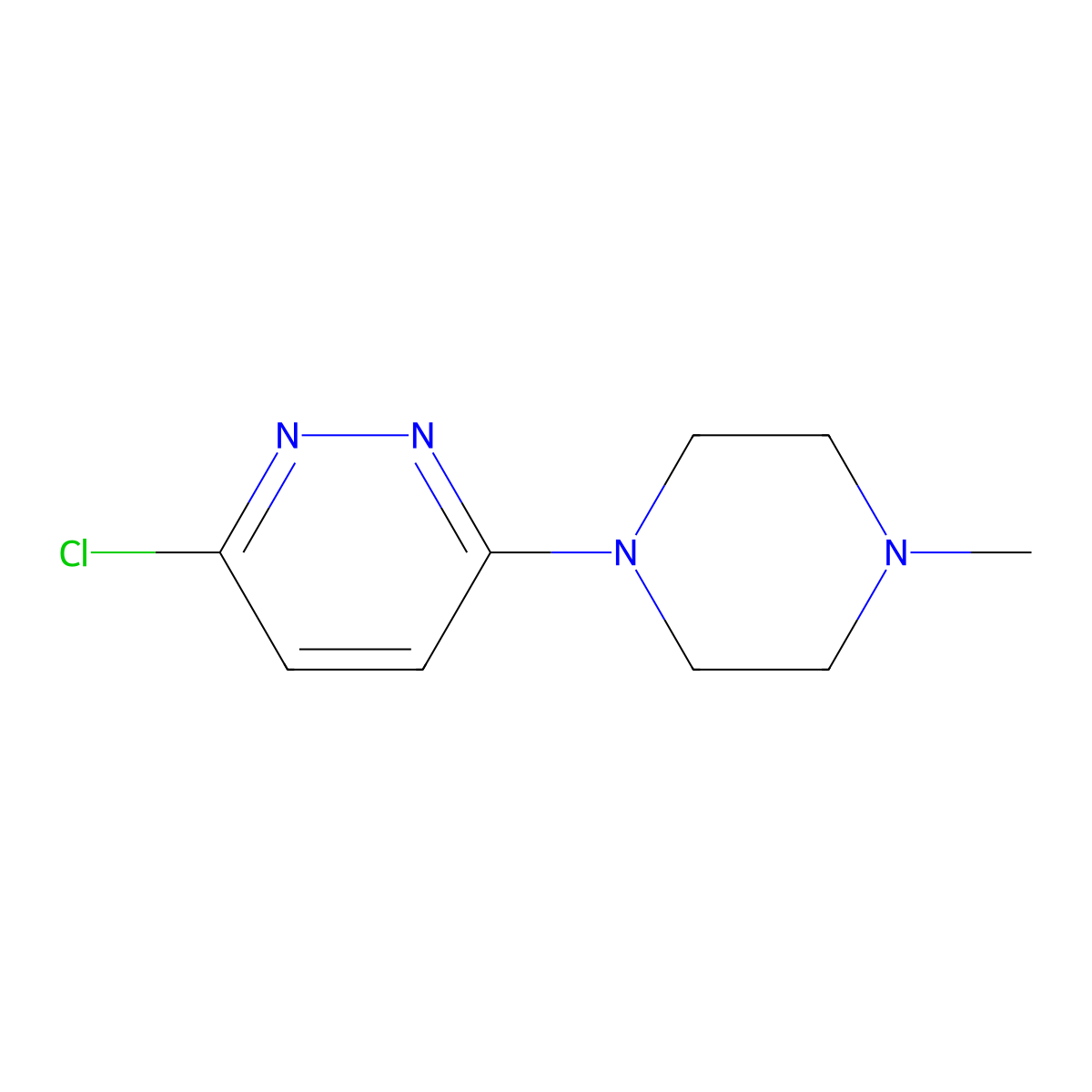 3-Chloro-6-(4-methylpiperazin-1-yl)pyridazine molecular structure, CAS 27464-17-1
