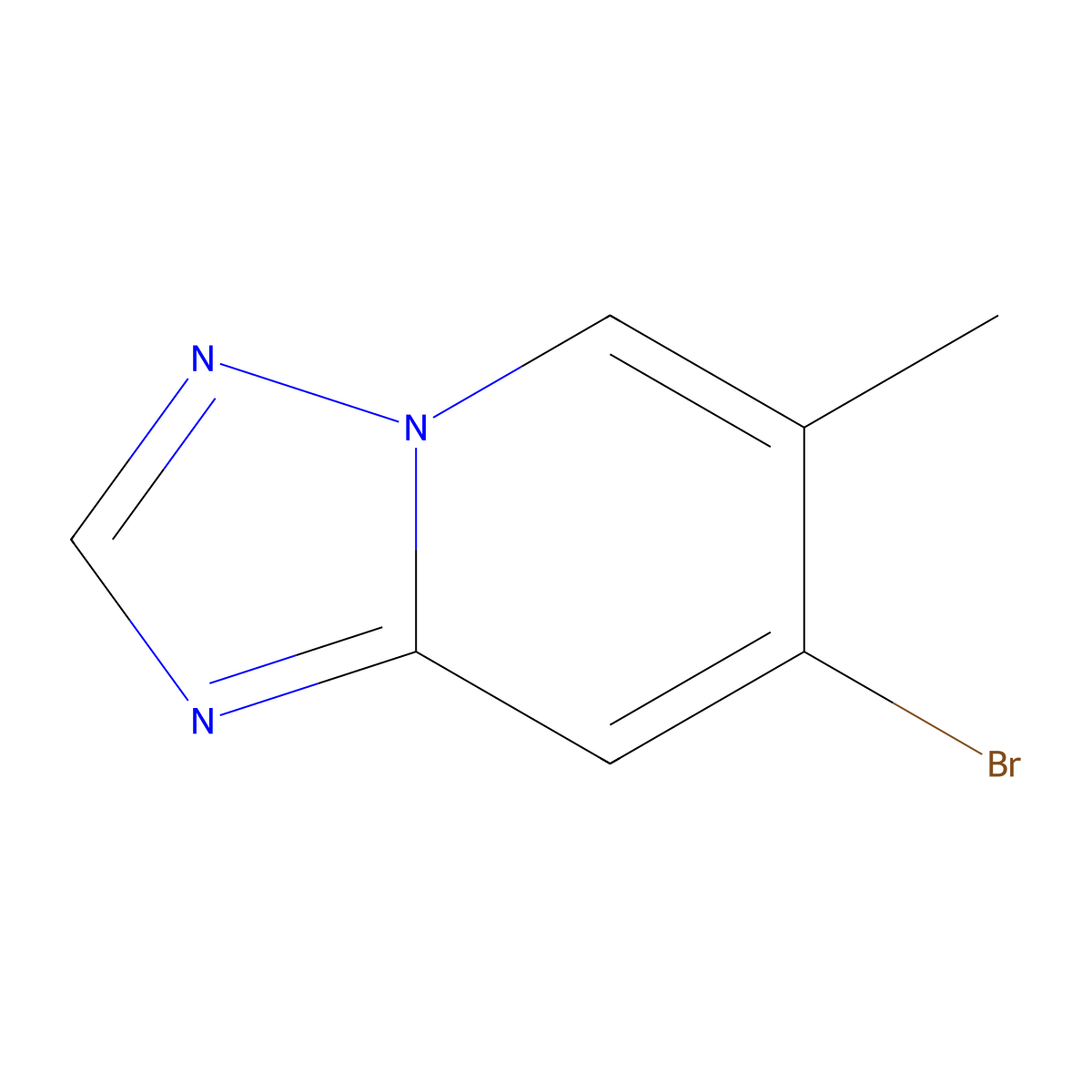 7-Bromo-6-methyl-[1,2,4]triazolo[1,5-a]pyridine molecular structure, CAS 2746408-67-1