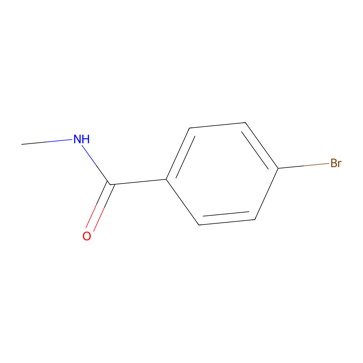 4-Bromo-N-methylbenzamide molecular structure, CAS 27466-83-7