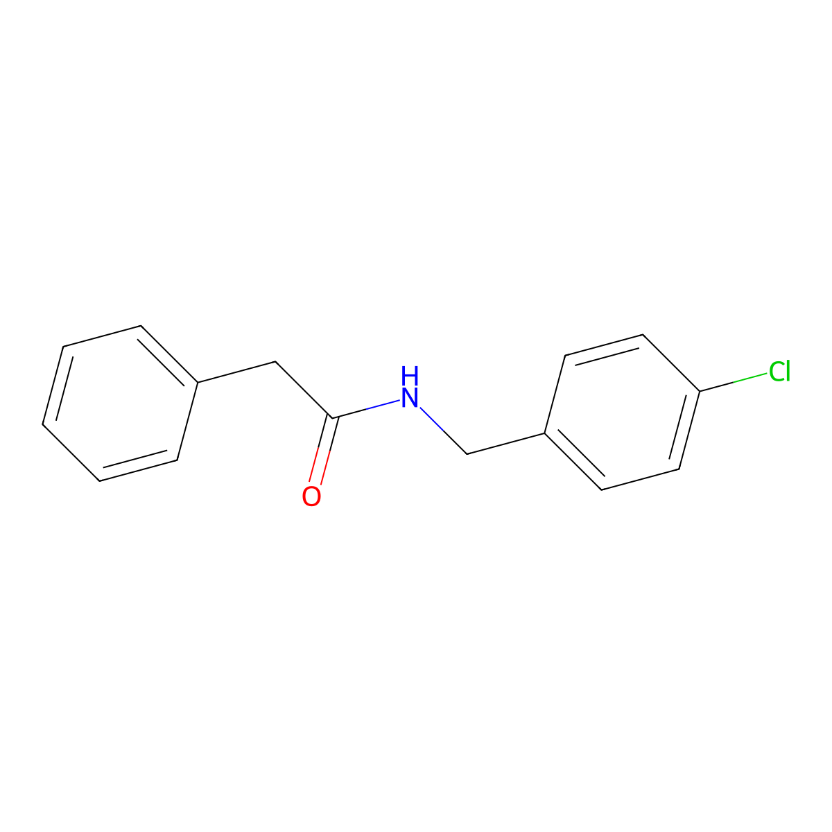 N-(4-Chlorobenzyl)-2-phenylacetamide molecular structure, CAS 27466-86-0
