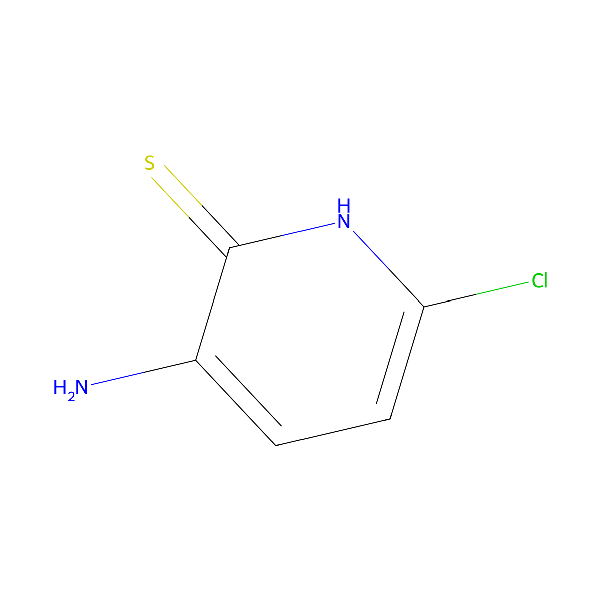3-amino-6-chloro-1H-pyridine-2-thione molecular structure, CAS 27467-92-1