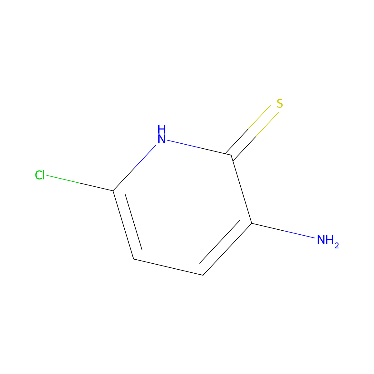 3-amino-6-chloro-1H-pyridine-2-thione molecular structure, CAS 27467-92-1