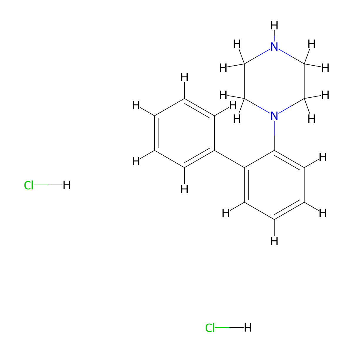 1-(Biphenyl-2-yl)piperazine dihydrochloride molecular structure, CAS 274673-37-9