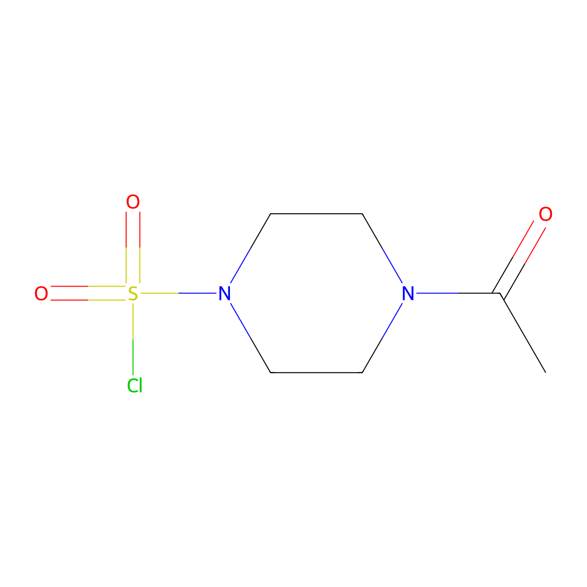 4-Acetylpiperazine-1-sulfonyl chloride molecular structure, CAS 274686-11-2