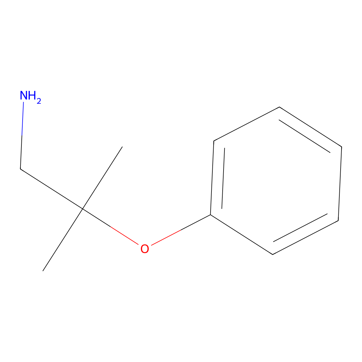2-Methyl-2-phenoxypropan-1-amine molecular structure, CAS 274686-25-8