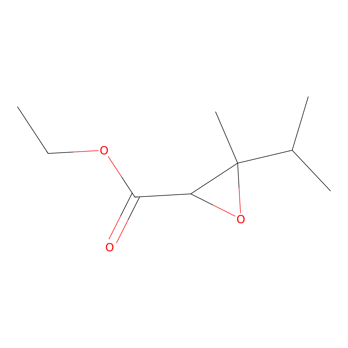 Ethyl 3-isopropyl-3-methyloxirane-2-carboxylate molecular structure, CAS 274689-93-9