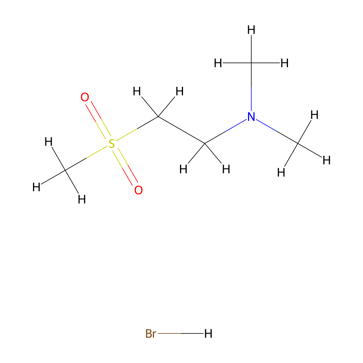 Ethanamine, N,N-dimethyl-2-(methylsulfonyl)-, hydrobromide (1:1) molecular structure, CAS 274690-04-9