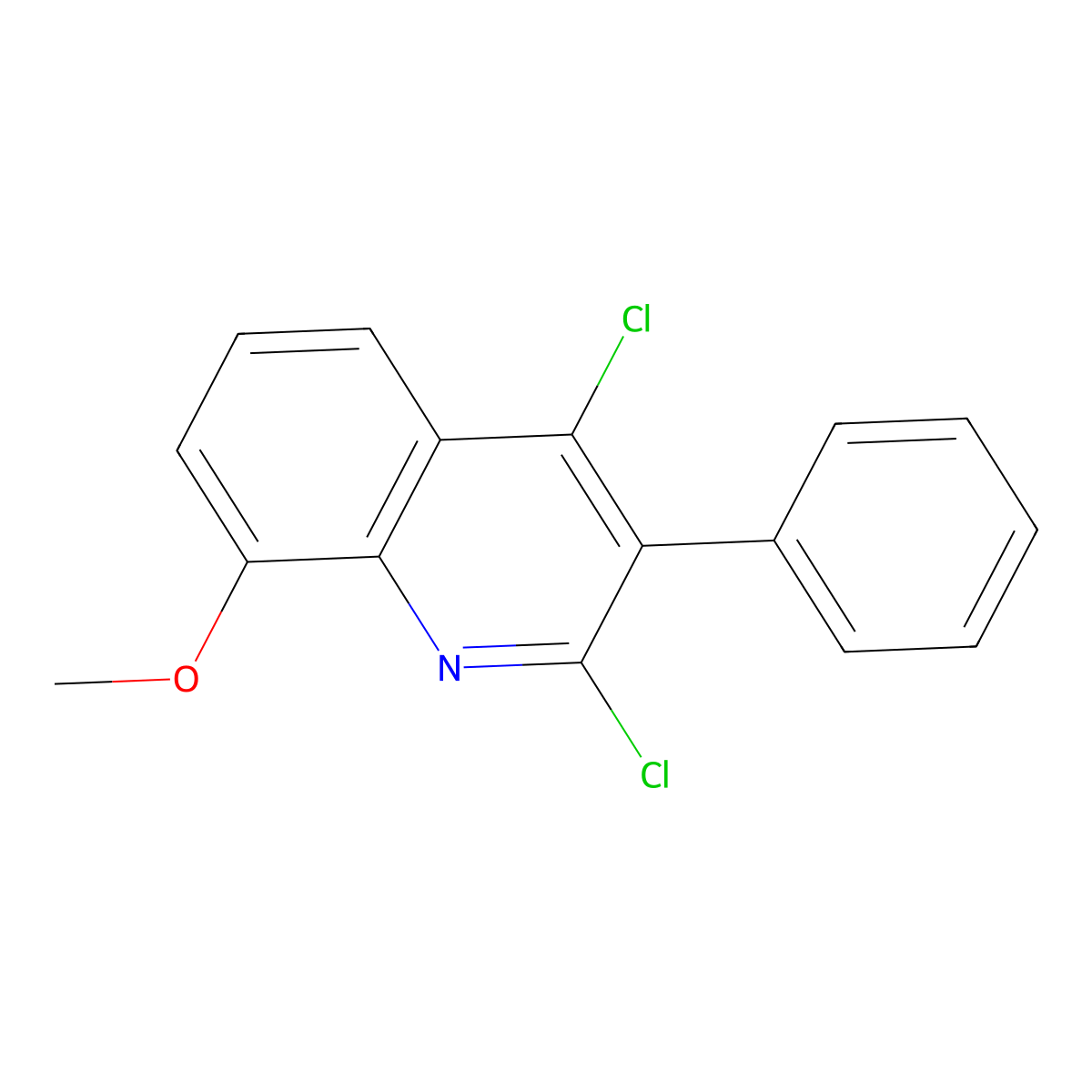 2,4-Dichloro-8-methoxy-3-phenylquinoline molecular structure, CAS 274691-33-7
