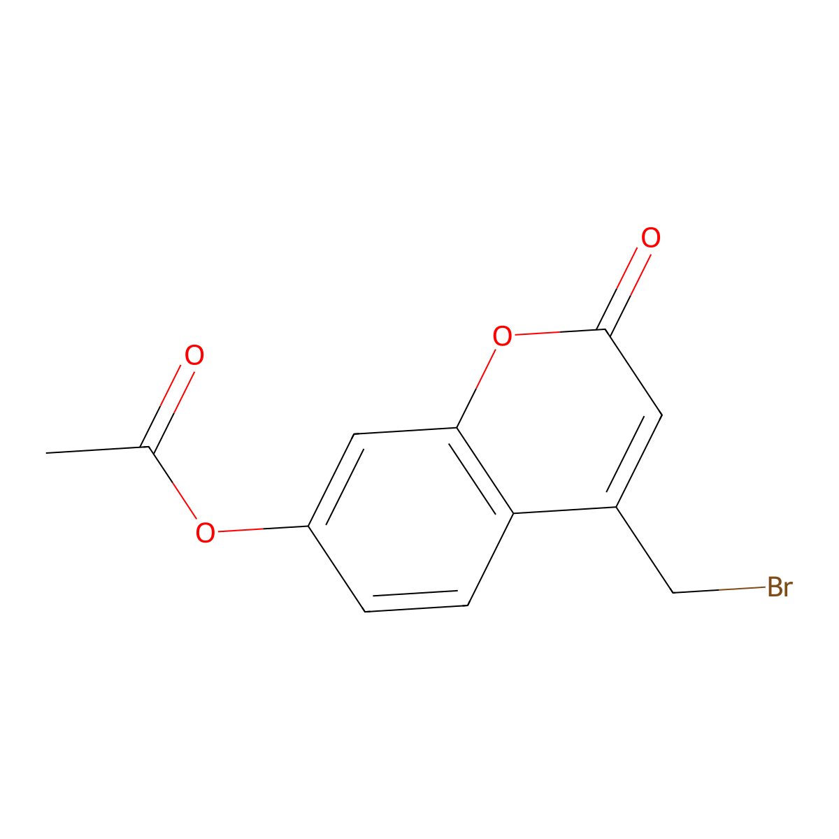 4-Bromomethyl-7-acetoxycoumarin molecular structure, CAS 2747-04-8