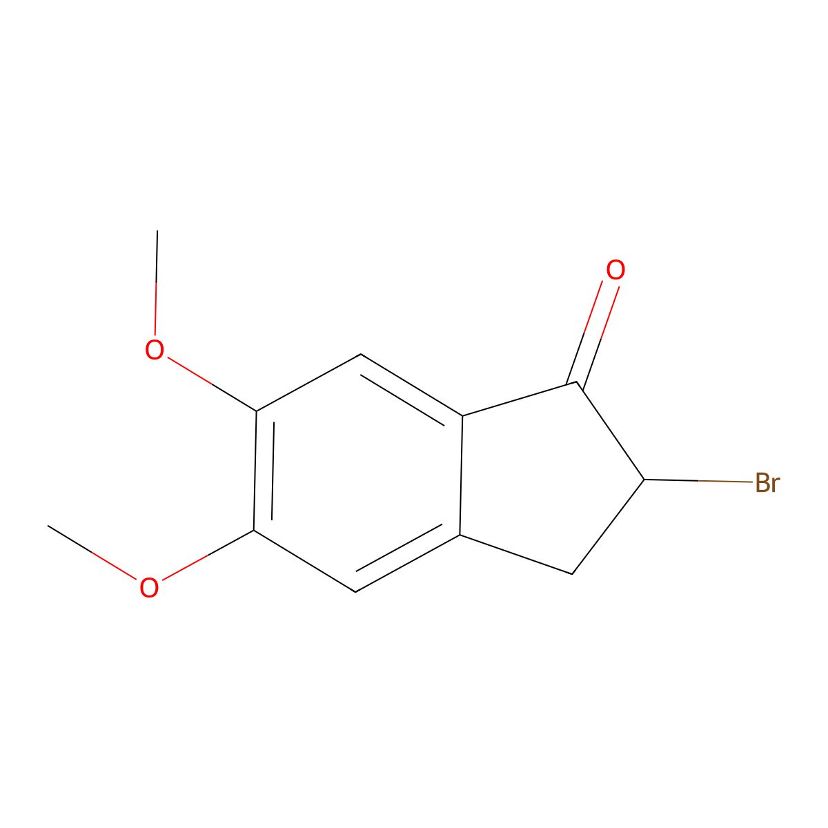 2-Bromo-5,6-dimethoxy-indan-1-one molecular structure, CAS 2747-08-2