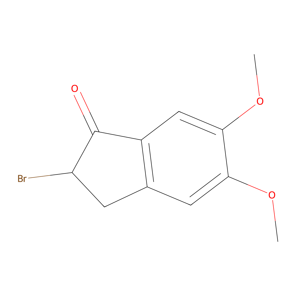 2-Bromo-5,6-dimethoxy-indan-1-one molecular structure, CAS 2747-08-2
