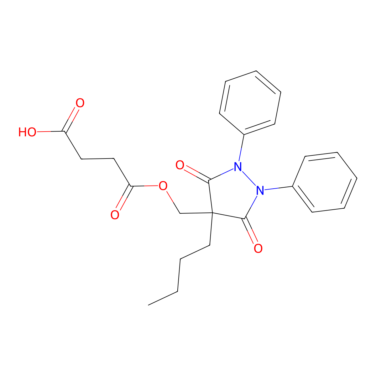 Suxibuzone molecular structure, CAS 27470-51-5