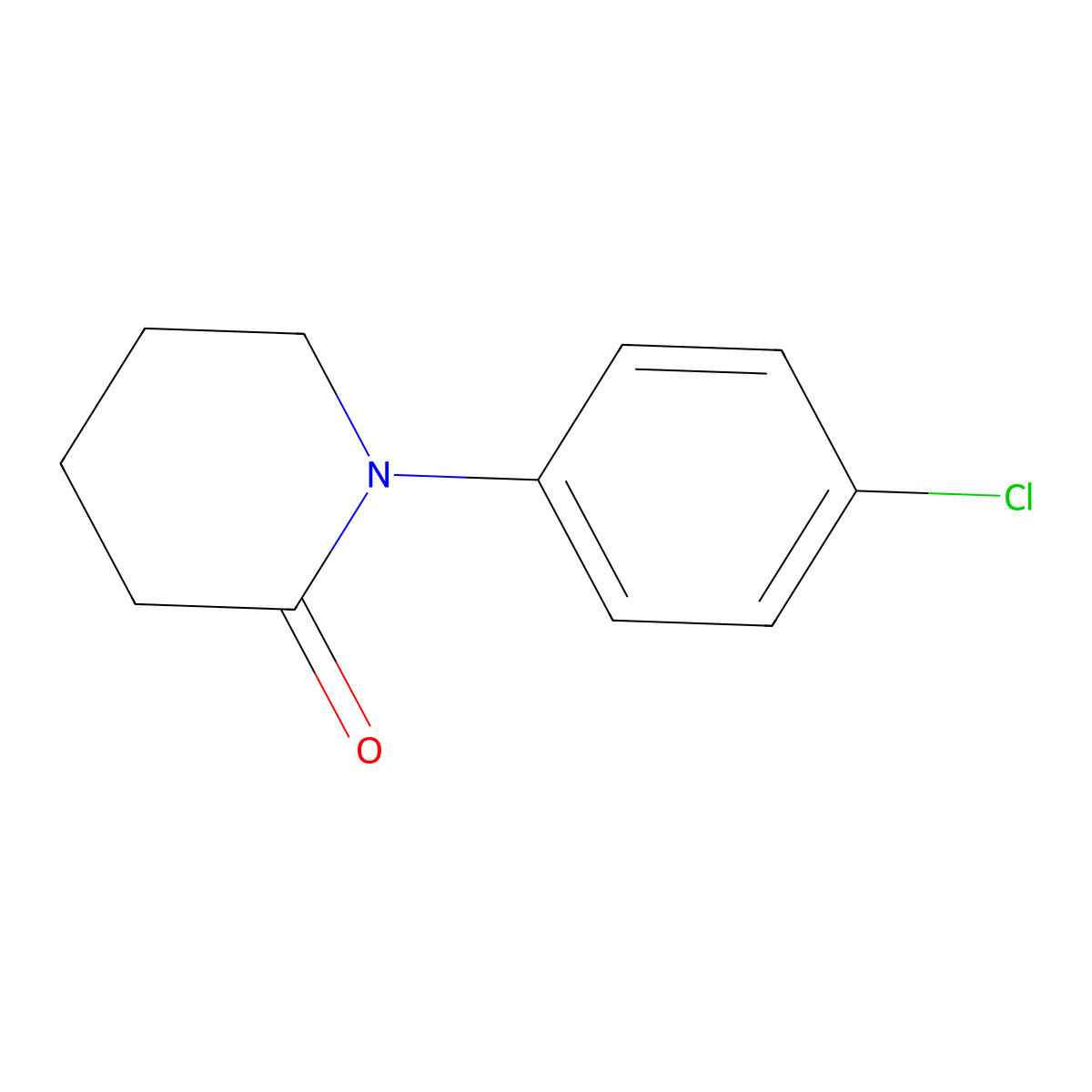 1-(4-Chlorophenyl)piperidin-2-one molecular structure, CAS 27471-37-0