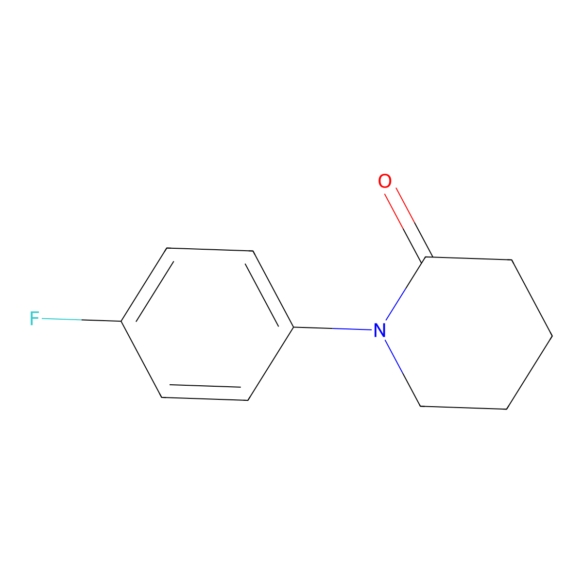 1-(4-Fluorophenyl)piperidin-2-one molecular structure, CAS 27471-40-5