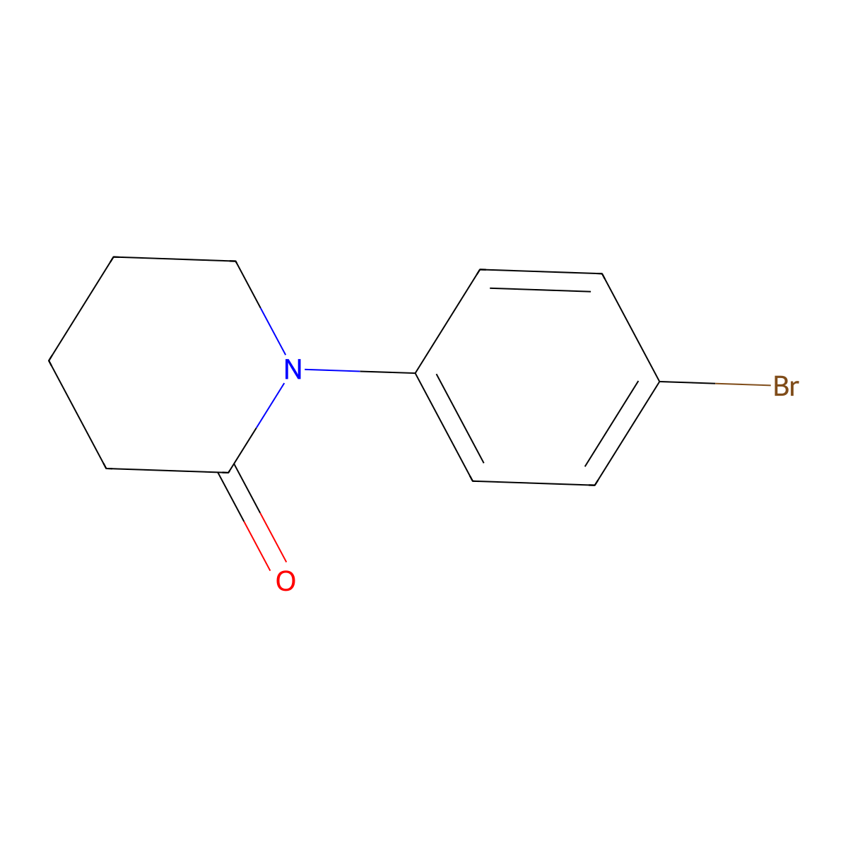 1-(4-Bromophenyl)piperidin-2-one molecular structure, CAS 27471-43-8